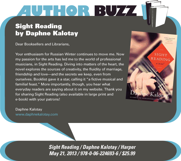 AuthorBuzz: Sight Reading by Daphne Kalotay