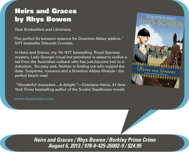 AuthorBuzz: Heirs and Graces by Rhys Bowen