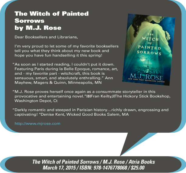 AuthorBuzz: The Witch of Painted Sorrows by M.J. Rose