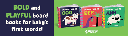 Stonefruit Studio: Bold and playful board books for baby's first words!