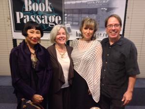 Amy Tan, Elaine Petrocelli, Susanne Pari and Sam Barry