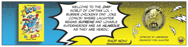 Applesauce Press: Captain Lol and Rubber Chicken: Har Har (Dad Joke Comics) by Craig Yoe - Pre-order now!