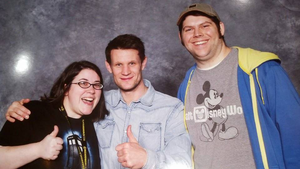 Candice and Bradley Huber with Dr Who's Matt Smith