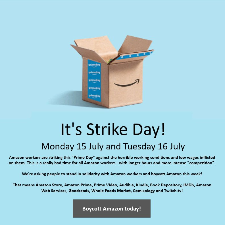 amazon strike on prime day