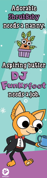 Amulet Books: DJ Funkyfoot: Butler for Hire! by Tom Angleberger, illustrated by Heather Fox