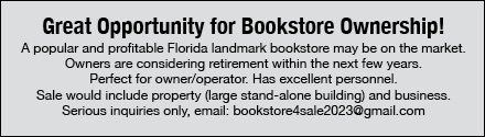 Florida Bookstore for Sale: Email bookstore4sale2023@gmail.com