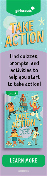 HarperCollins: Girl Scouts: Take Action: You Can Make the World a Better Place by Girl Scouts, illustrated by Ana Sebastián