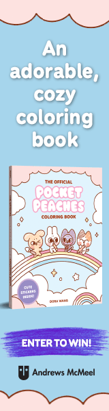 Andrews McMeel Publishing: The Official Pocket Peaches Coloring Book: Cozy Coloring and Cute Stickers by Dora Wang