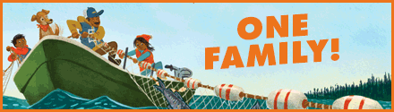 Red Comet Press: One Little Fishing Boat by Brooke Hartman, illustrated by John Joseph