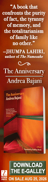 Other Press (NY): The Anniversary by Andrea Bajani, translated Geoffrey Brock